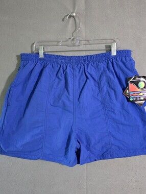 VTG 90S NWT Off Shore Mens 3" Blue Lined Swim Shorts Big Rear Patch Size XL Tall